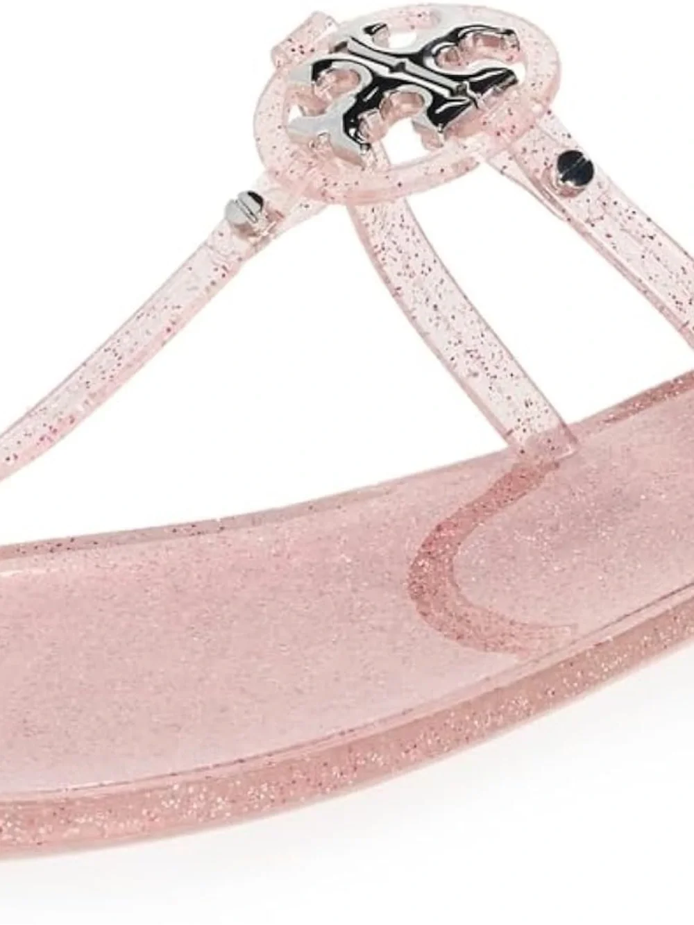 Tory Burch Pink Glitter Jelly Mini Miller Thong Sandals